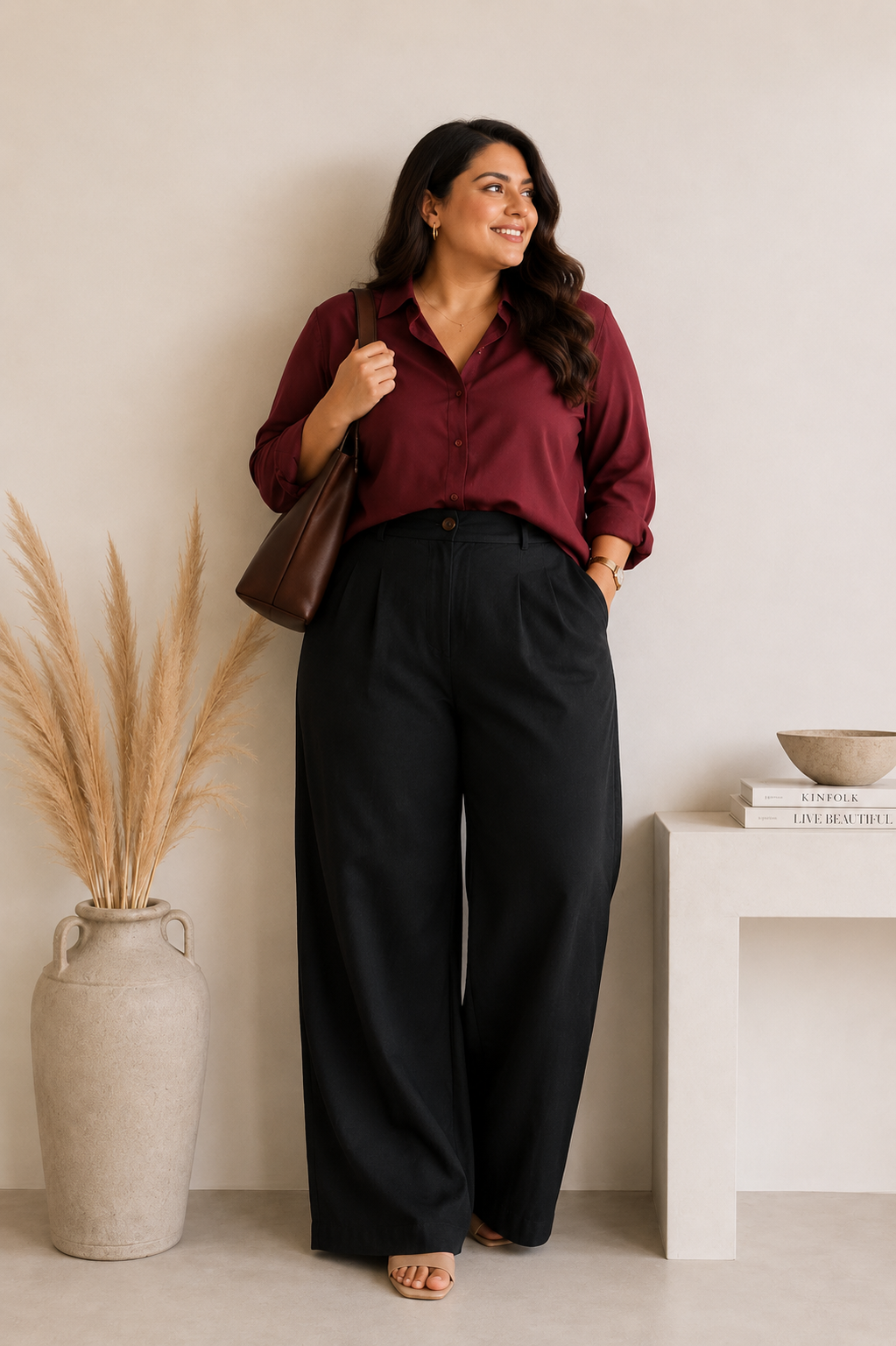 Plus-Size Linen Pants