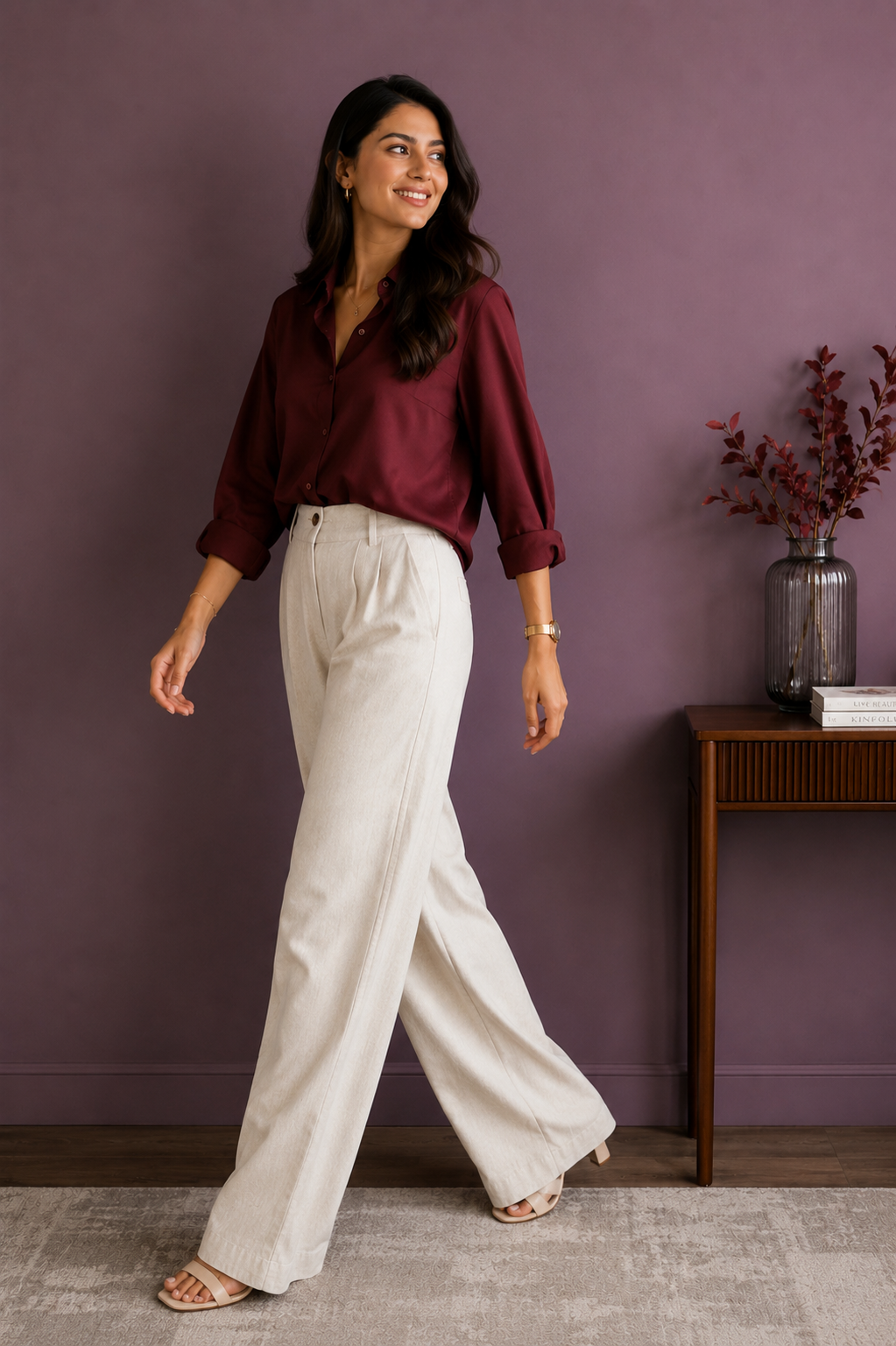 Off-white Linen Pants