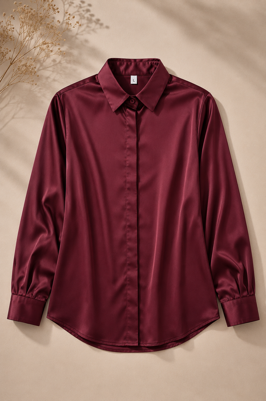 Full Sleeve Satin Shirt