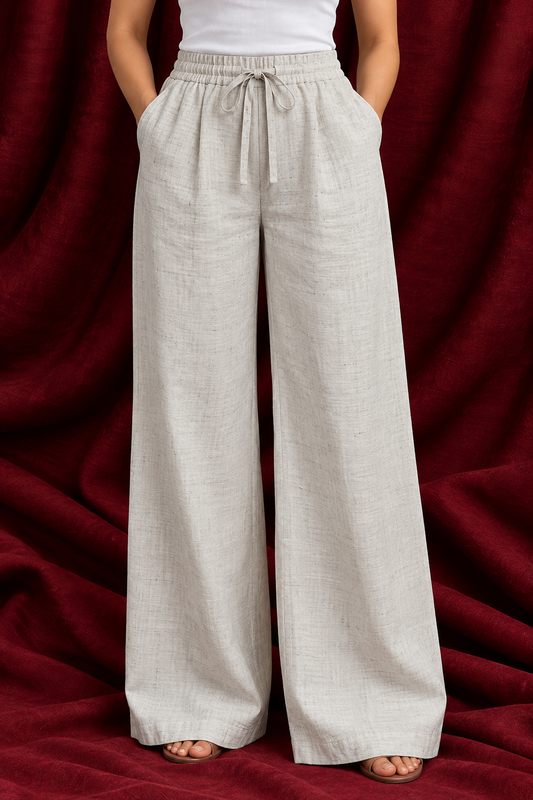 Natural white Linen Pants